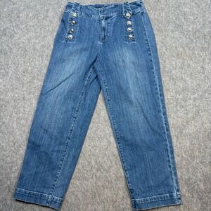 Talbots Sailor Jean Women's Jeans Size 4 Medium Wash Blue Denim Straight Pants